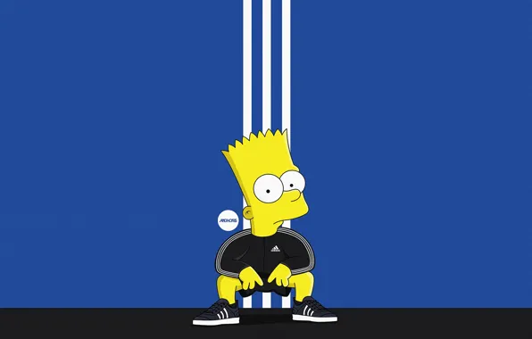 Картинка Симпсоны, Рисунок, Адидас, Simpsons, Барт, Арт, Adidas, Мультфильм