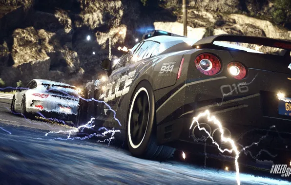 Porsche, Police, Interceptor, Pursuit, Nissan GTR, NFS Rivals Wallpaper, EMP