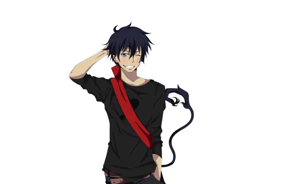 Парень, rin okumura, Рин Окумура, by livingplaywrite, Синий Экзорцист, Ao No Exorcist