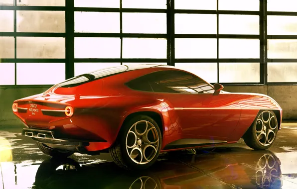 Concept, красный, автомобиль, красивый, Touring, Disco Volante, SuperLeggera