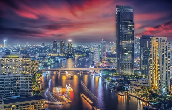 Город, здания, Тайланд, Бангкок