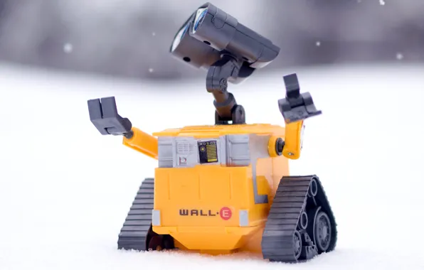 Зима, снег, россия, WALL-E