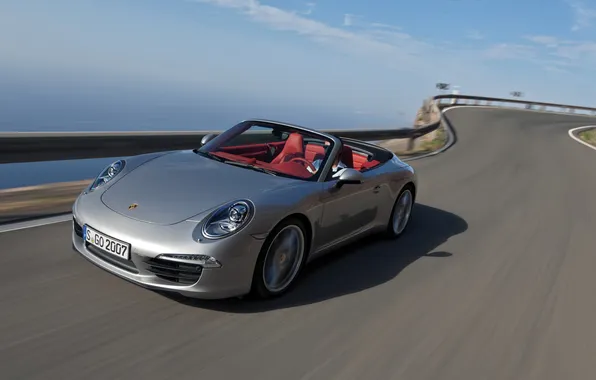 Картинка 911, Porsche, шоссе, кабриолет