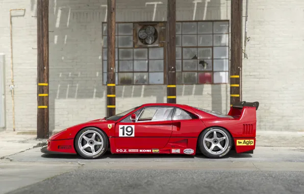 Картинка Ferrari, F40, side view, Ferrari F40 LM by Michelotto