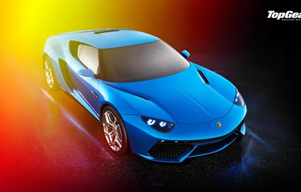 Картинка Lamborghini, Top Gear, Blue, Front, Asterion, LPI 910-4