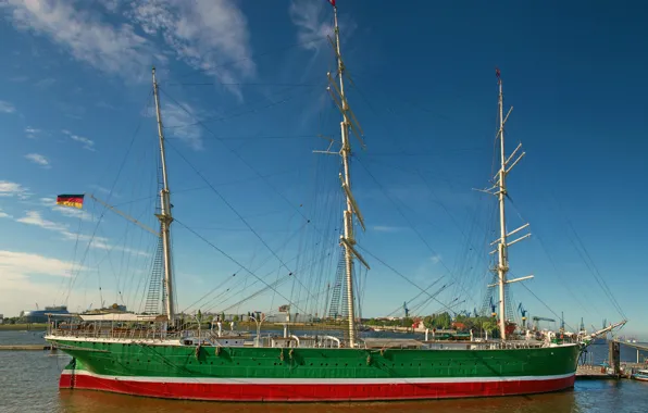 Парусник, музей, Гамбург, Rickmer Rickmers