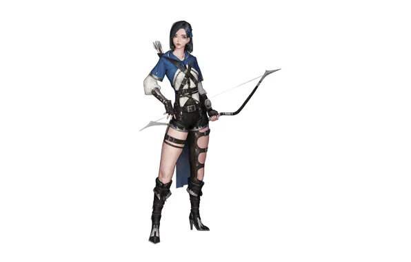 Girl, Art, Style, Illustration, Archer, Figure, Drawing, Character
