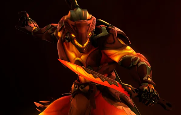 Рендеринг, меч, воин, костюм, шлем, overwatch, Genji Shimada, genji
