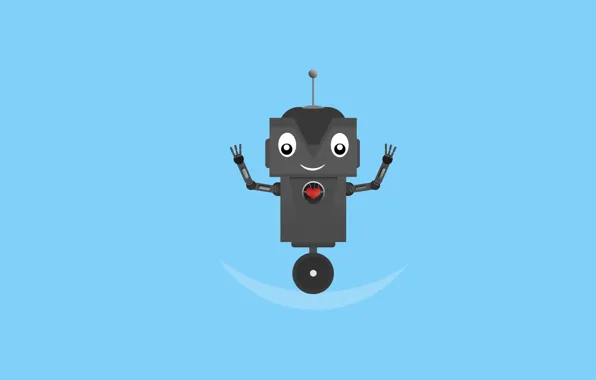 Синий, мультик, игрушка, робот, мило, wallpapers, персонаж, обои для рабочего стола