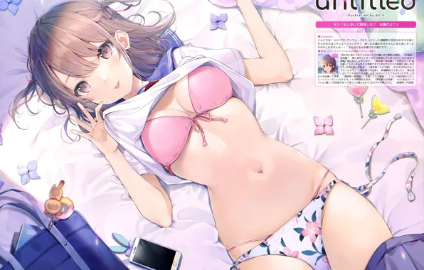 Girl, sexy, Anime, boobs, beautiful, short hair, pretty, erotic