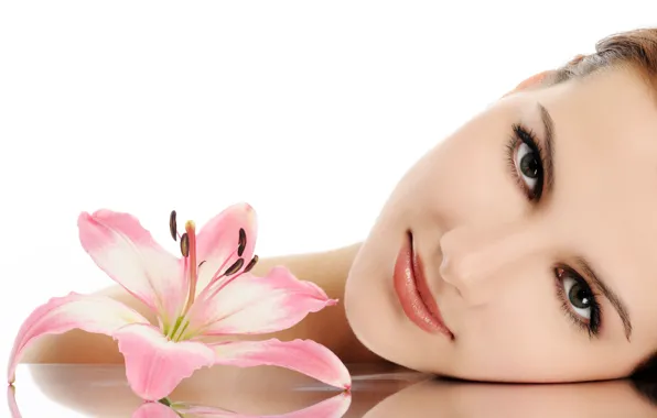 Картинка flower, woman, look
