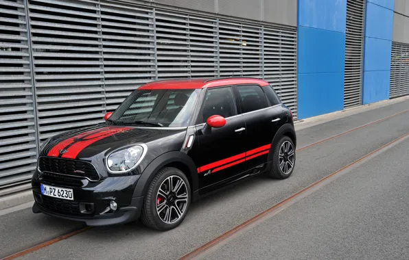 Countryman, Черный, Полосы, Колеса, Mini Cooper, MINI, Мини Купер, JCW