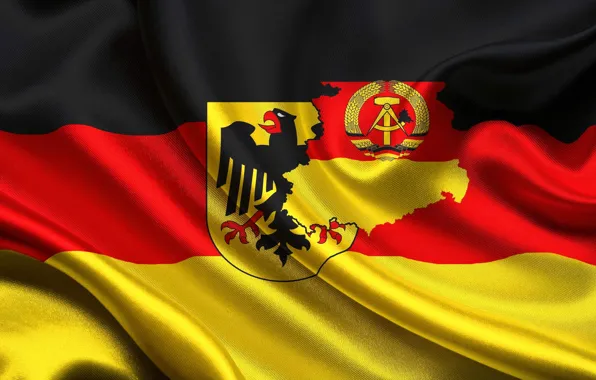 Картинка флаг, герб, германия, flag, deutschland, german, coat of arms, фрг