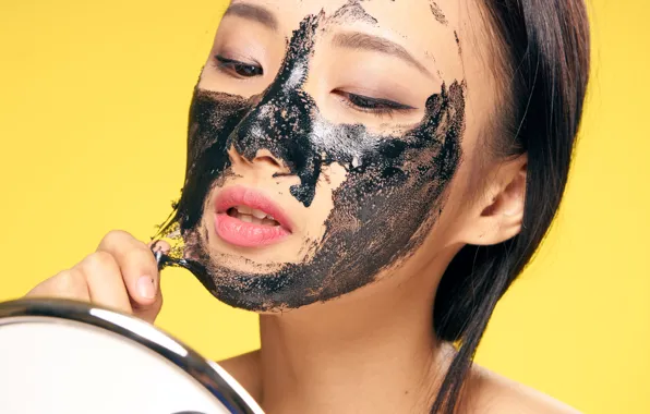 Woman, asian, mask