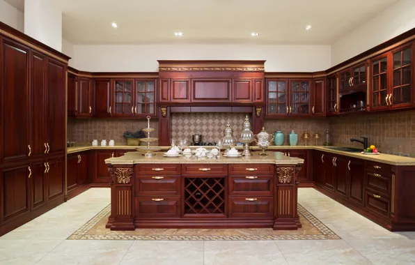 Картинка мебель, большая, кухня, design, kitchen, роскошный