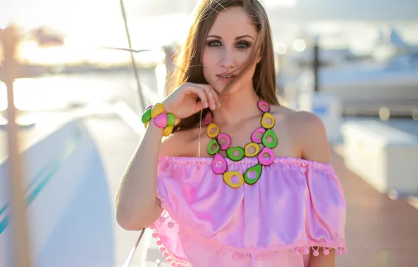 Картинка лето, взгляд, девушка, лицо