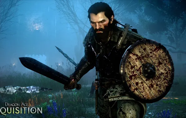 Меч, щит, dragon age, rpg, bioware, inquisition, серый страж, блэкволл