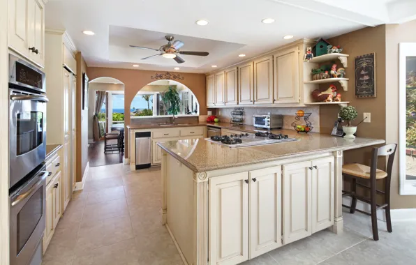 Кухня, особняк, Design, шкафы, Interior, Kitchen