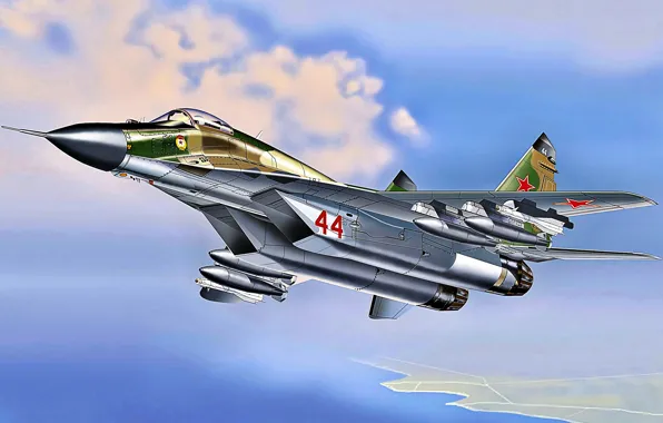 Картинка СССР, МиГ-29, ВВС СССР, (9-13), 115 ГвИАП, вторая серийная модификация