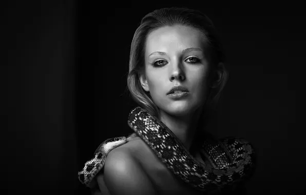 Портрет, монохром, Paulina, Liutauras Paskevicius