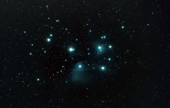 Картинка Плеяды, M45, звёздное скопление, Семь сестёр