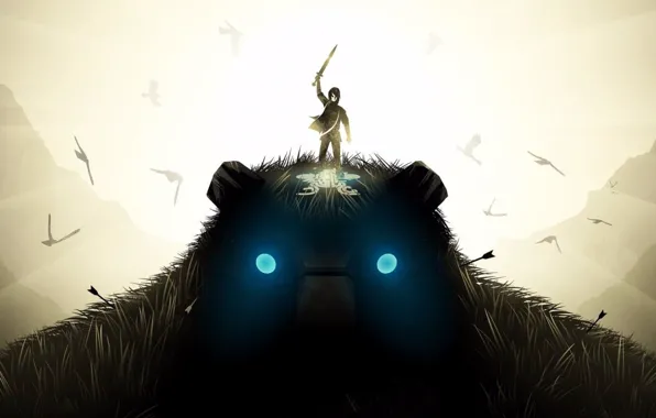 Sword, game, monster, ken, blade, Shadow of the Colossus, kyojin