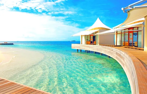 Beach, water, resort, Bali
