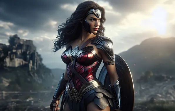 Картинка woman, wonder, glide