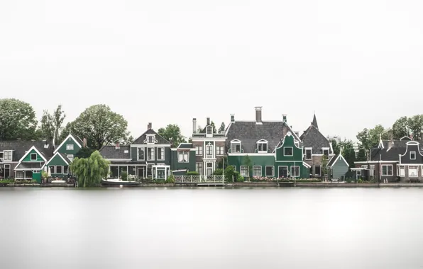 Картинка отражение, дома, Нидерланды