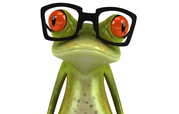 Графика, лягушка, очки, Free frog 3d