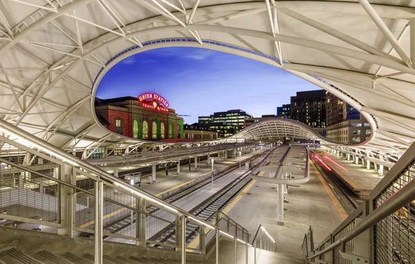 Картинка вокзал, Колорадо, архитектура, Denver, Colorado, Денвер, union station