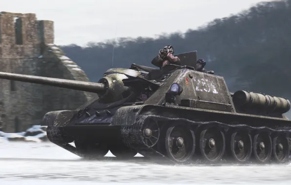 Картинка танк, самоходка, Су-85