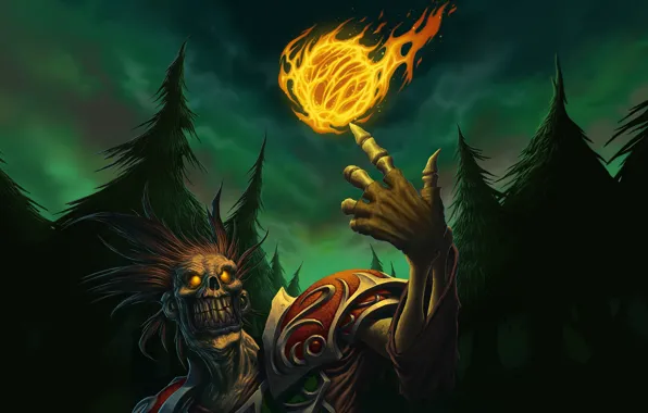 Картинка WoW, World of Warcraft, undead, fireball