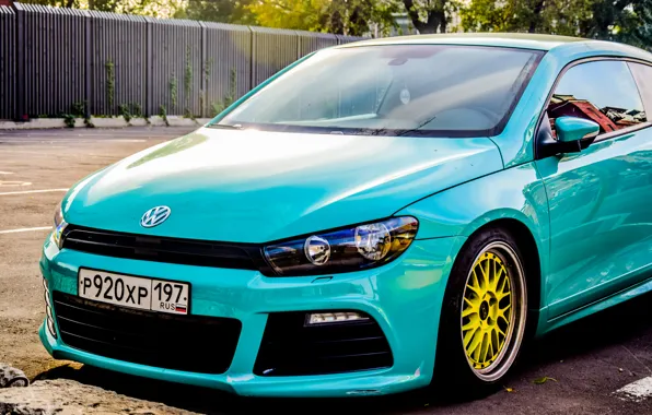 Car, volkswagen, tuning, scirocco, stance