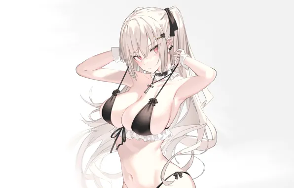 Girl, white, hot, sexy, boobs, anime, hair, big boobs