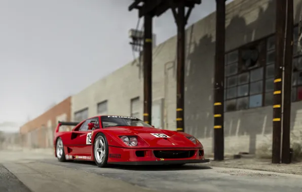 Картинка Ferrari, F40, front view, Ferrari F40 LM by Michelotto