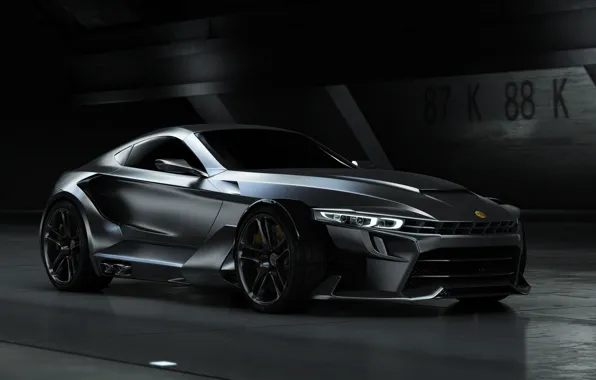 Чёрный, фары, concept, автомобиль, диски, Aspid, GT21