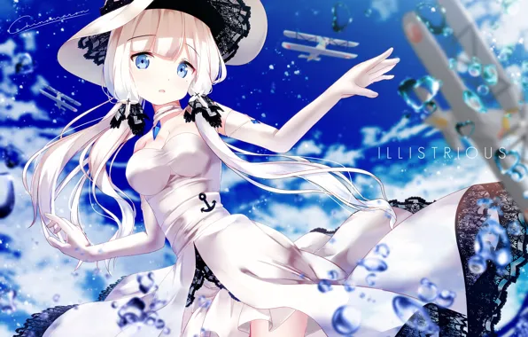 Небо, девушка, арт, Azur Lane