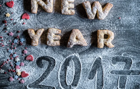 Печенье, Новый год, выпечка, сладкое, New Year, sweet, мука, cookies