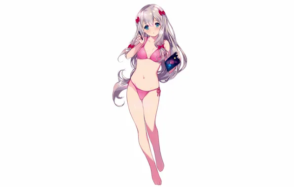 Girl, sexy, cleavage, long hair, legs, boobs, anime, beautiful