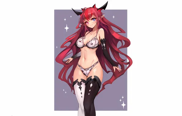 Girl, sexy, lingerie, pantsu, bra, cleavage, panties, thighhighs