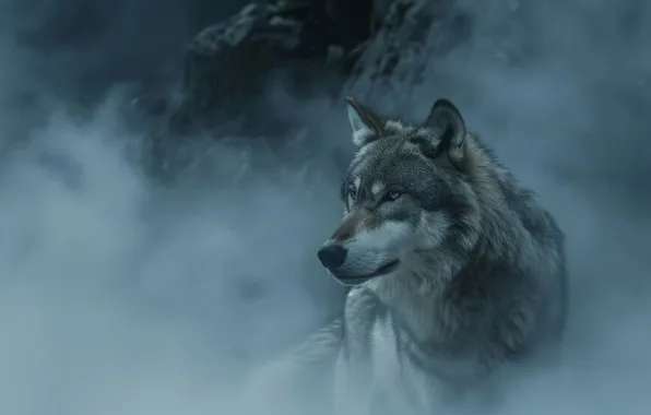Nature, snow, predator, face, animal, wolf, wildlife, portrait