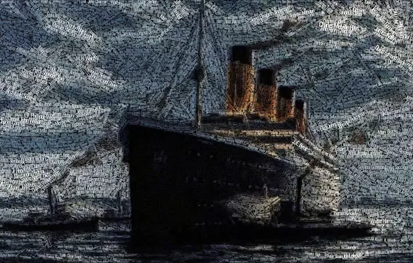 Картинка Рисунок, Лайнер, Титаник, Судно, Titanic, Буксиры, Пассажирское судно, RMS Titanic