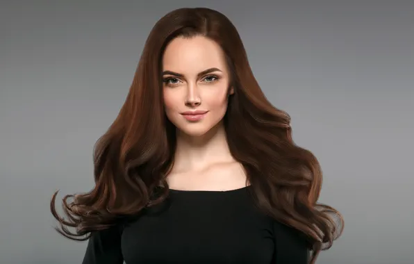 Взгляд, девушка, лицо, макияж, woman, hair, brunette, portrait