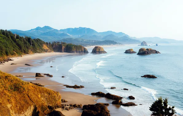 Картинка побережье, Coast, Ecola State Park, Государственный парк Экола