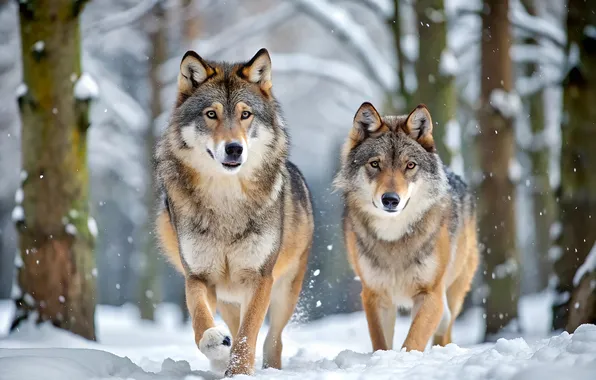 Картинка nature, snow, predator, face, animal, wolf, wolves, wildlife