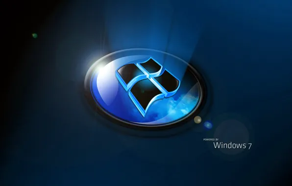 Компьютер, обои, логотип, windows 7, эмблема, объем, операционная система