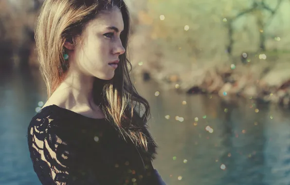 Девушка, модель, шатенка, симпатичная