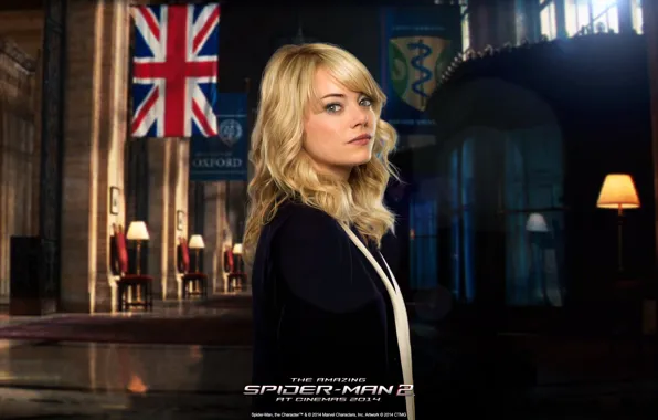 Картинка Emma Stone, Эмма Стоун, Gwen Stacy, The Amazing Spider-Man 2, Новый Человек паук: Высокое напряжение