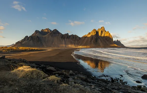 Картинка море, горы, берег